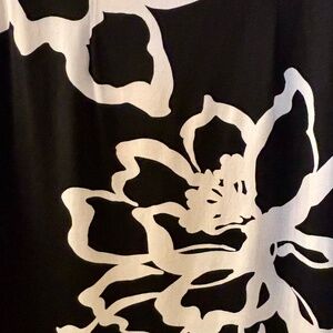 Black and White Flowered Dress